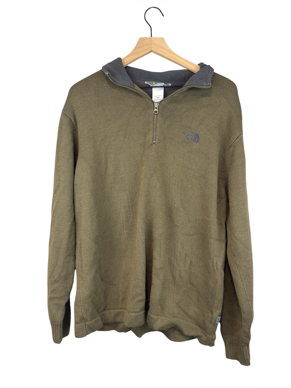 North face vintage A5 Series Wool Blend Olive Green Quarter zip men’s medium